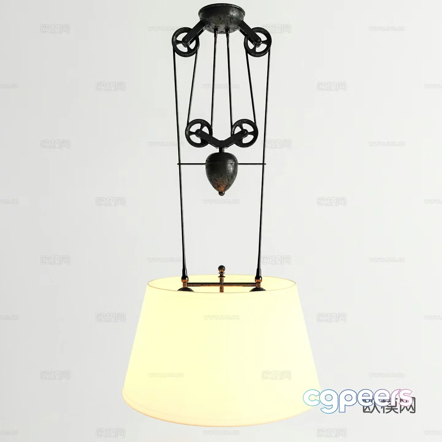 Industrial style chandelier Metal chandelier chandelier 3d model