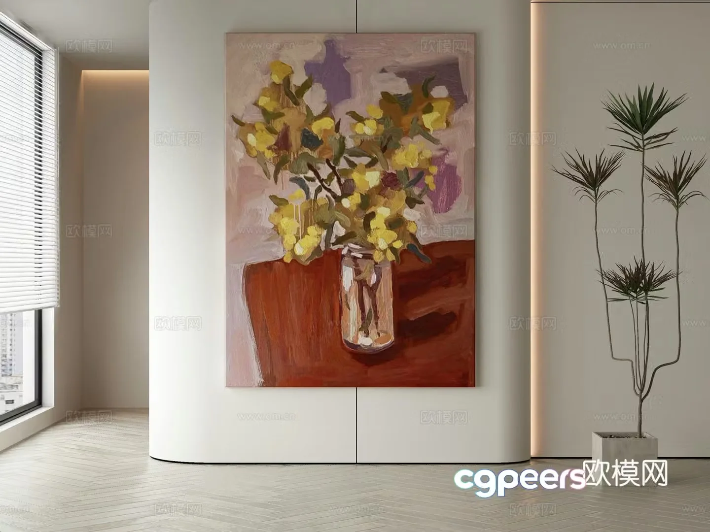 Wasabi hanging painting oil painting 3d model
