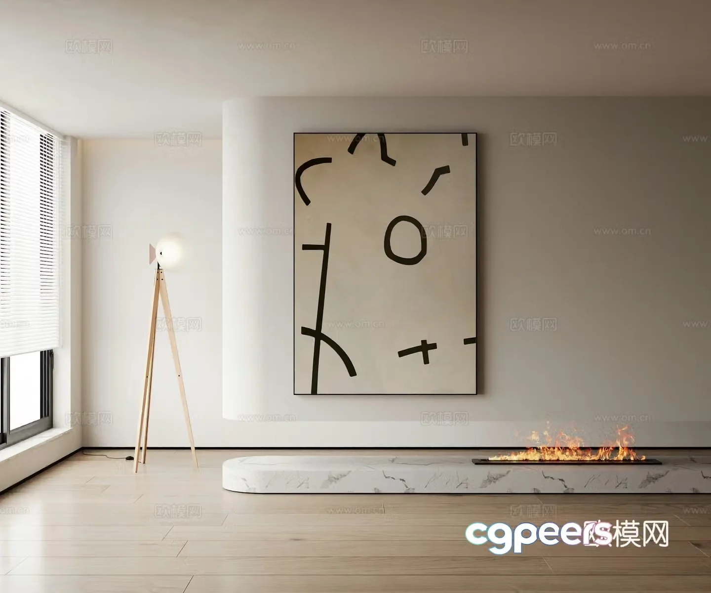 Modern decorative painting 3d model