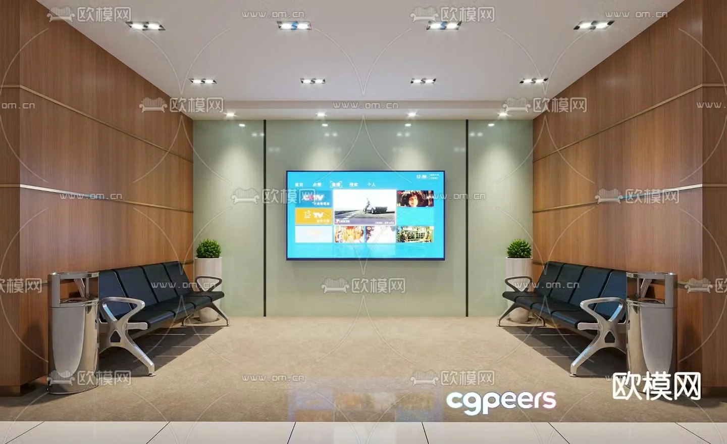 Waiting area Rest area 3D model
