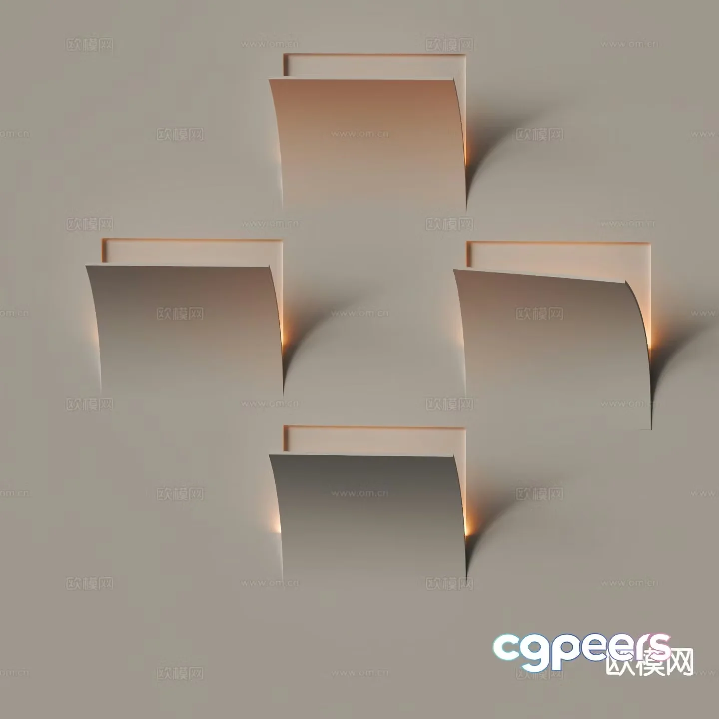 Modern wall lamp plaster lamp 3d model