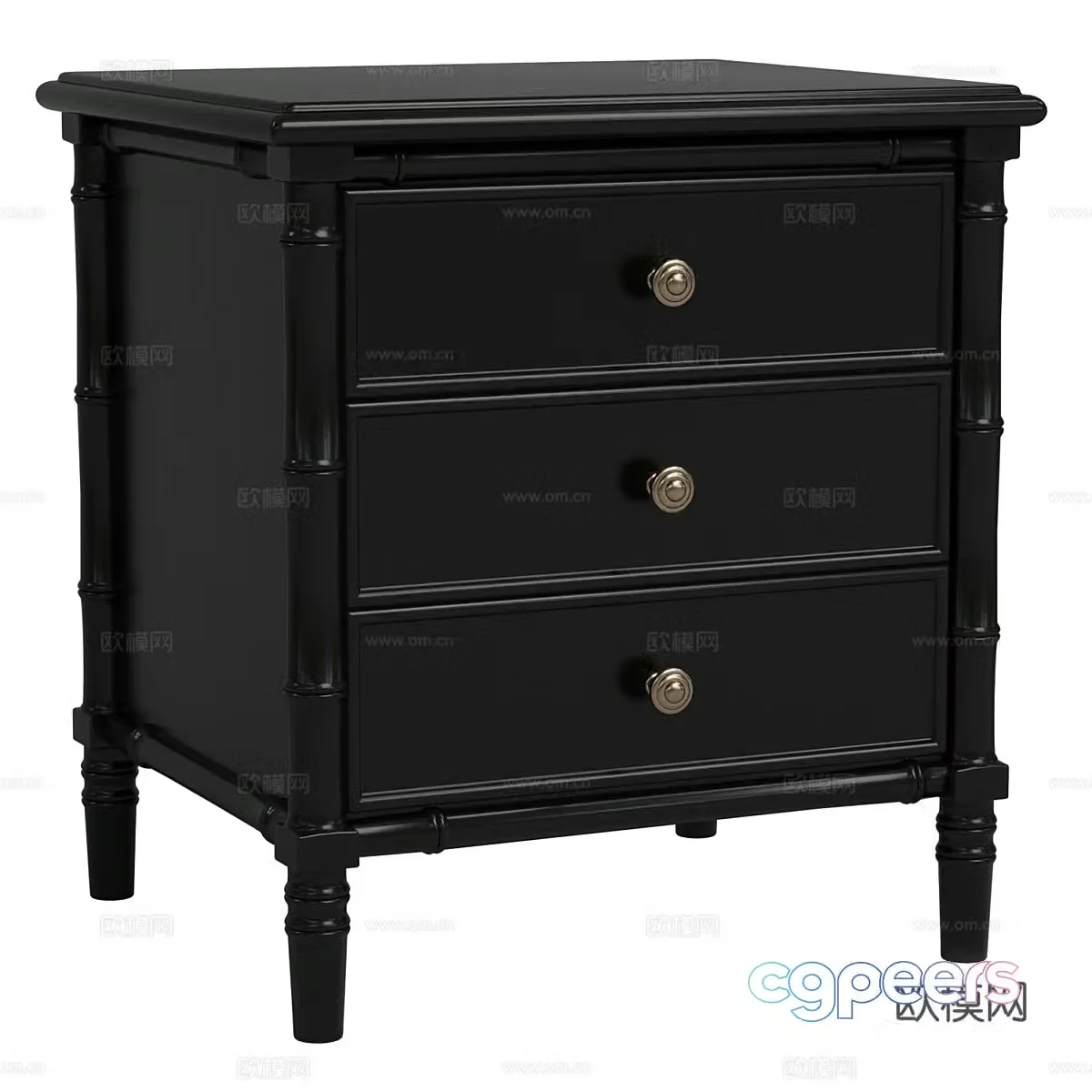 Neoclassical SAFAVIEH Mina chest of drawers bedside table 3d model