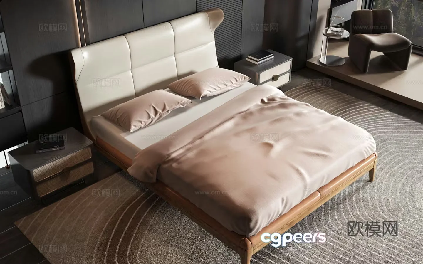 Modern style product bed 3d model