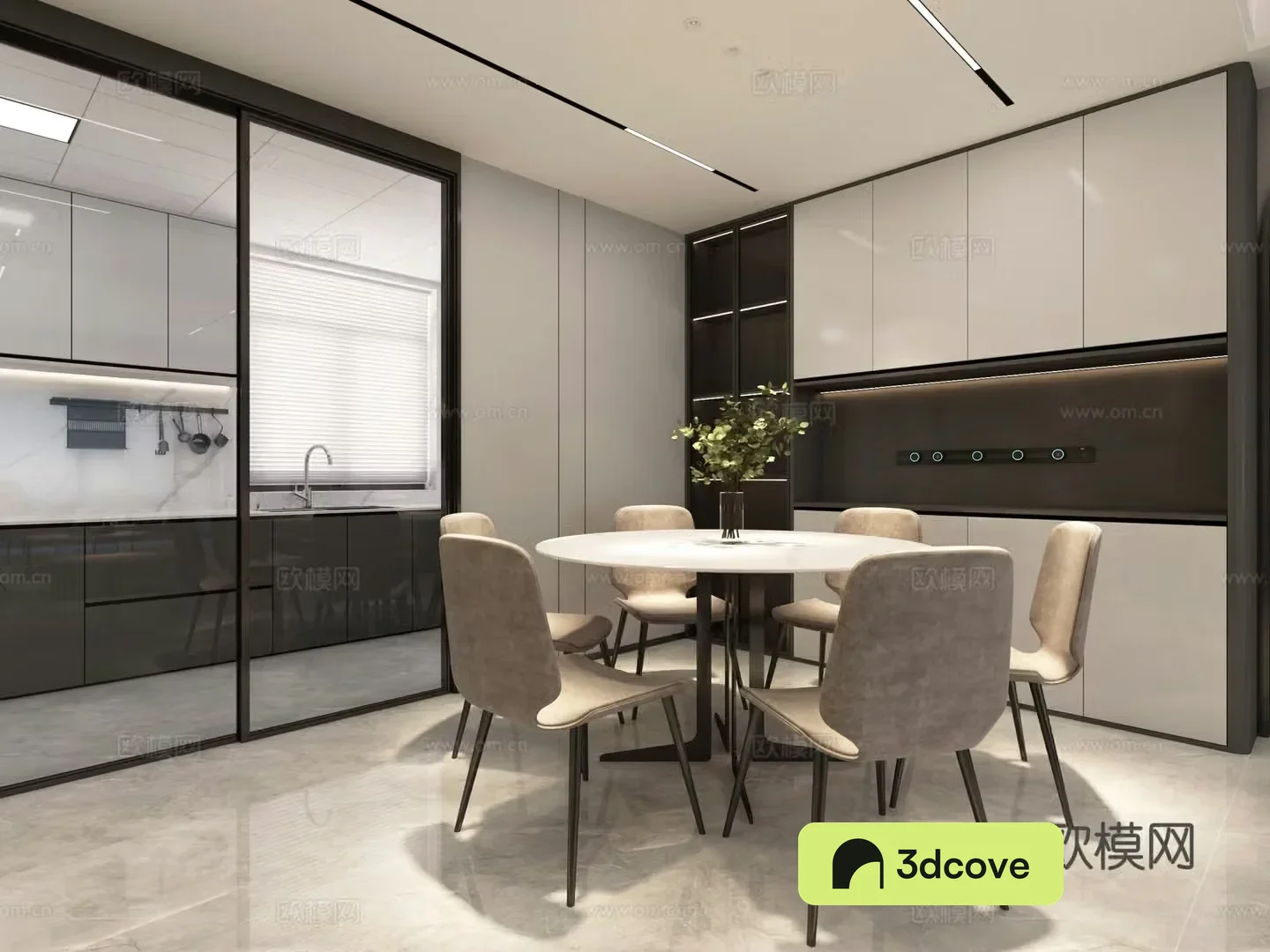 Modern restaurant with no owner light design