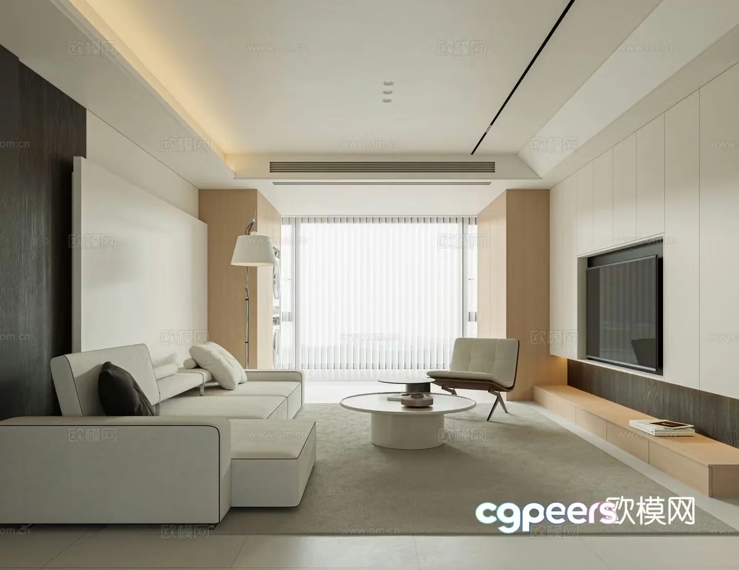 Modern living room 3d model