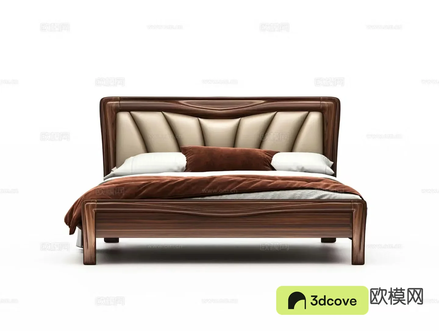 solid wood bed double bed