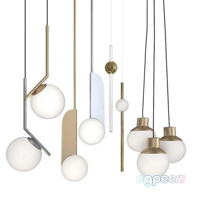 3ds Max Free – Collection Pendants set 15 Lampatron Neo – B_LUX C Ball – Mass light