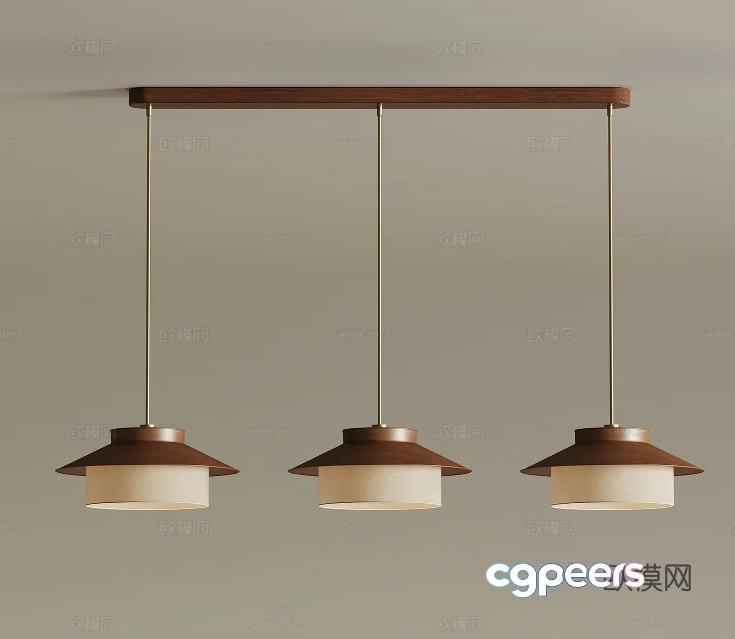 Wasabi Middle Style Chandelier New Chinese Chandelier Restaurant Chandelier 3D Model