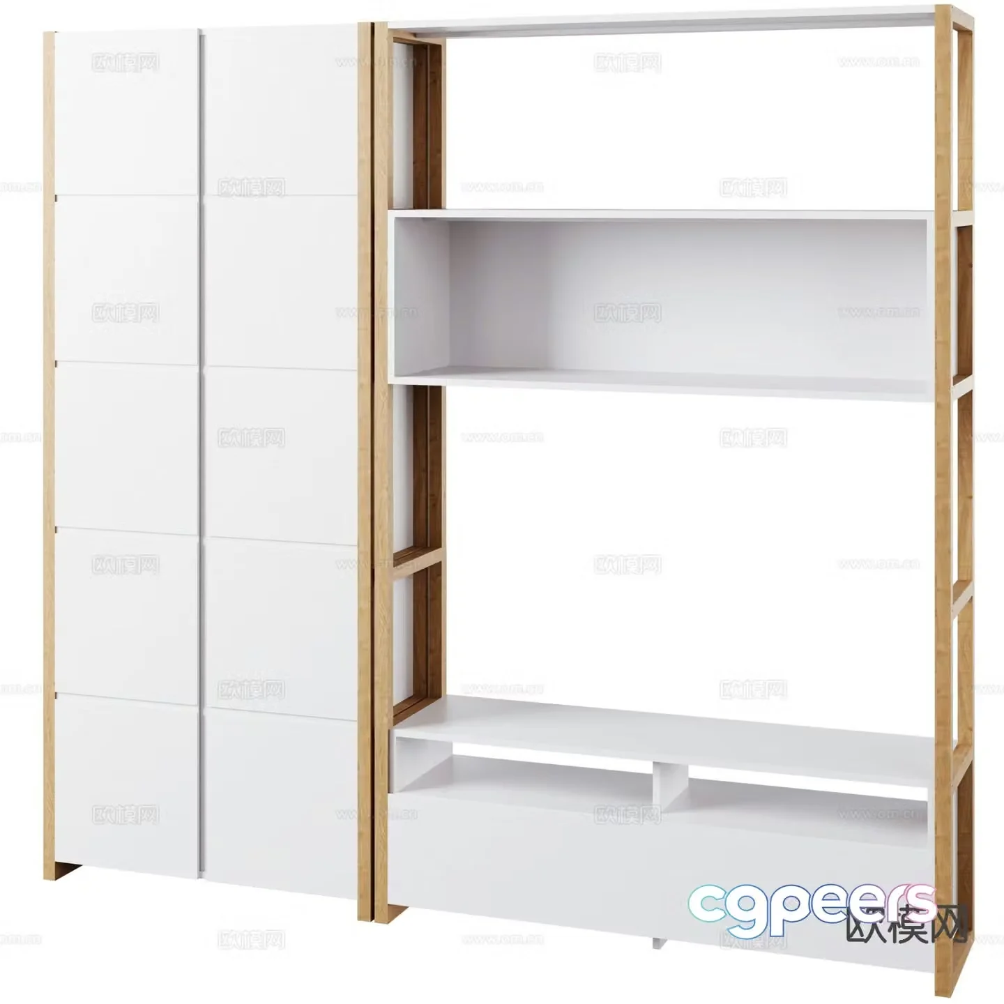 Simple bookshelf 3d model