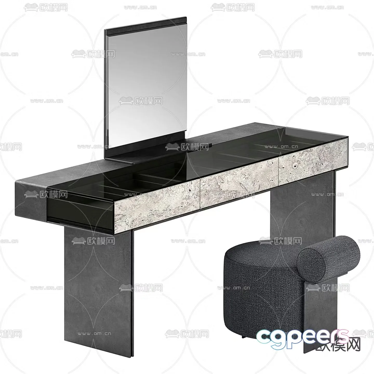 Modern dressing table dressing table 3d model
