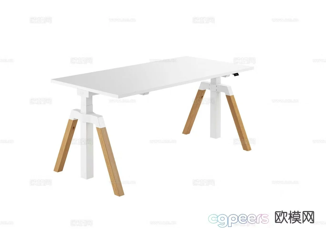 Modern desk writing desk computer desk 3d model