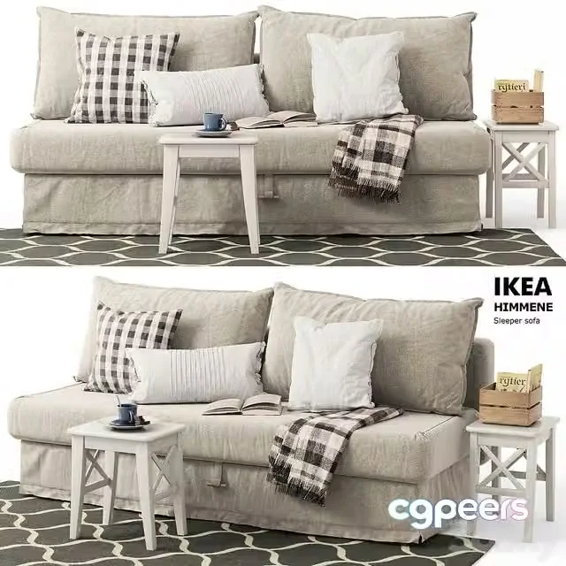 3ds Max Free – Sofa-bed HIMMANE Ikea Sleeper sofa HIMMENE Ikea