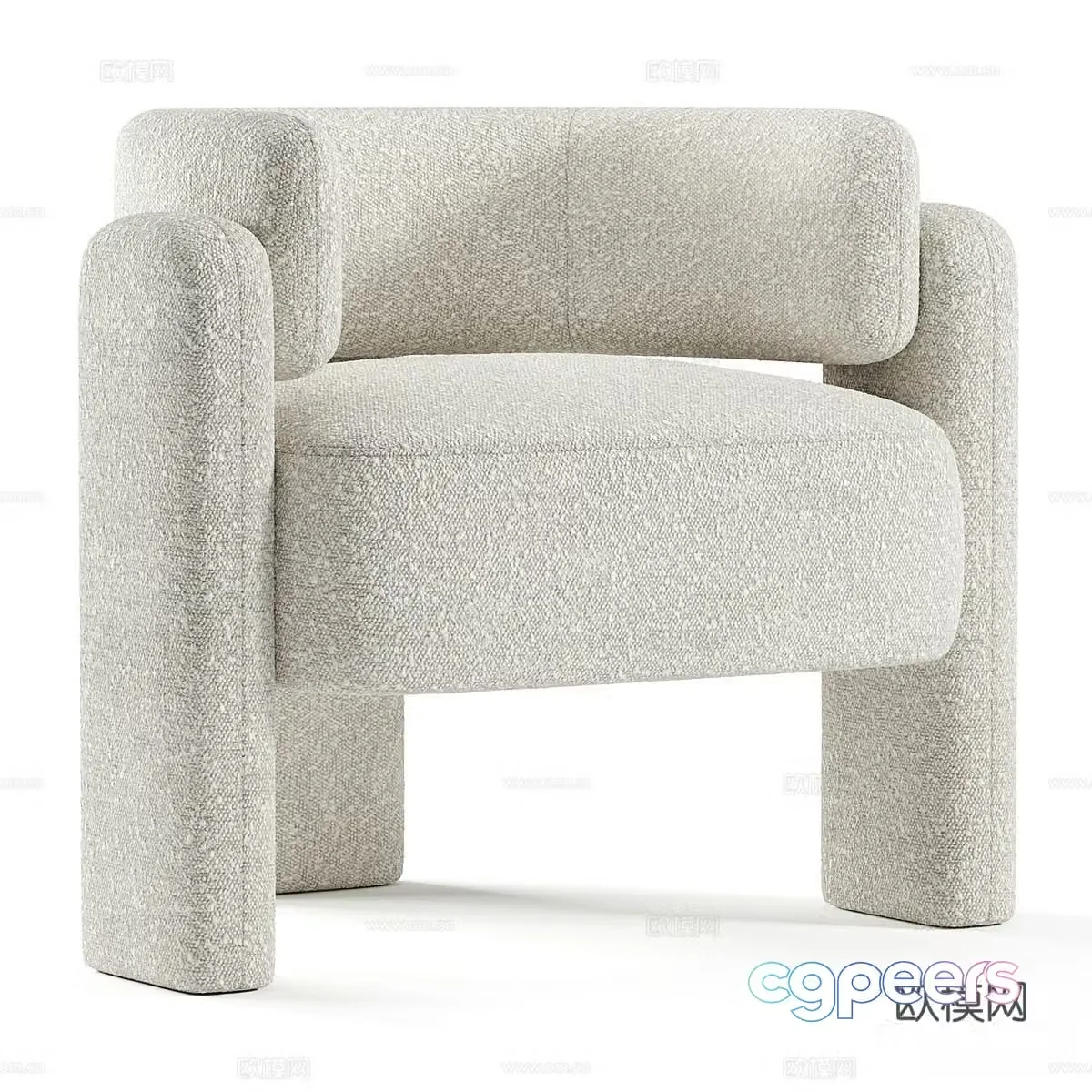 Single sofa 3d model