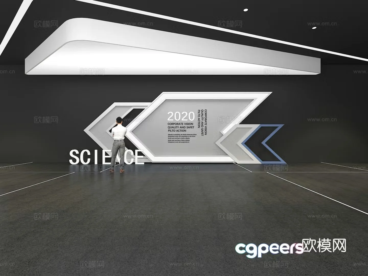 Cultural wall Corporate culture wall Display wall Theme wall Exhibition hall Campus culture Corridor 3D model