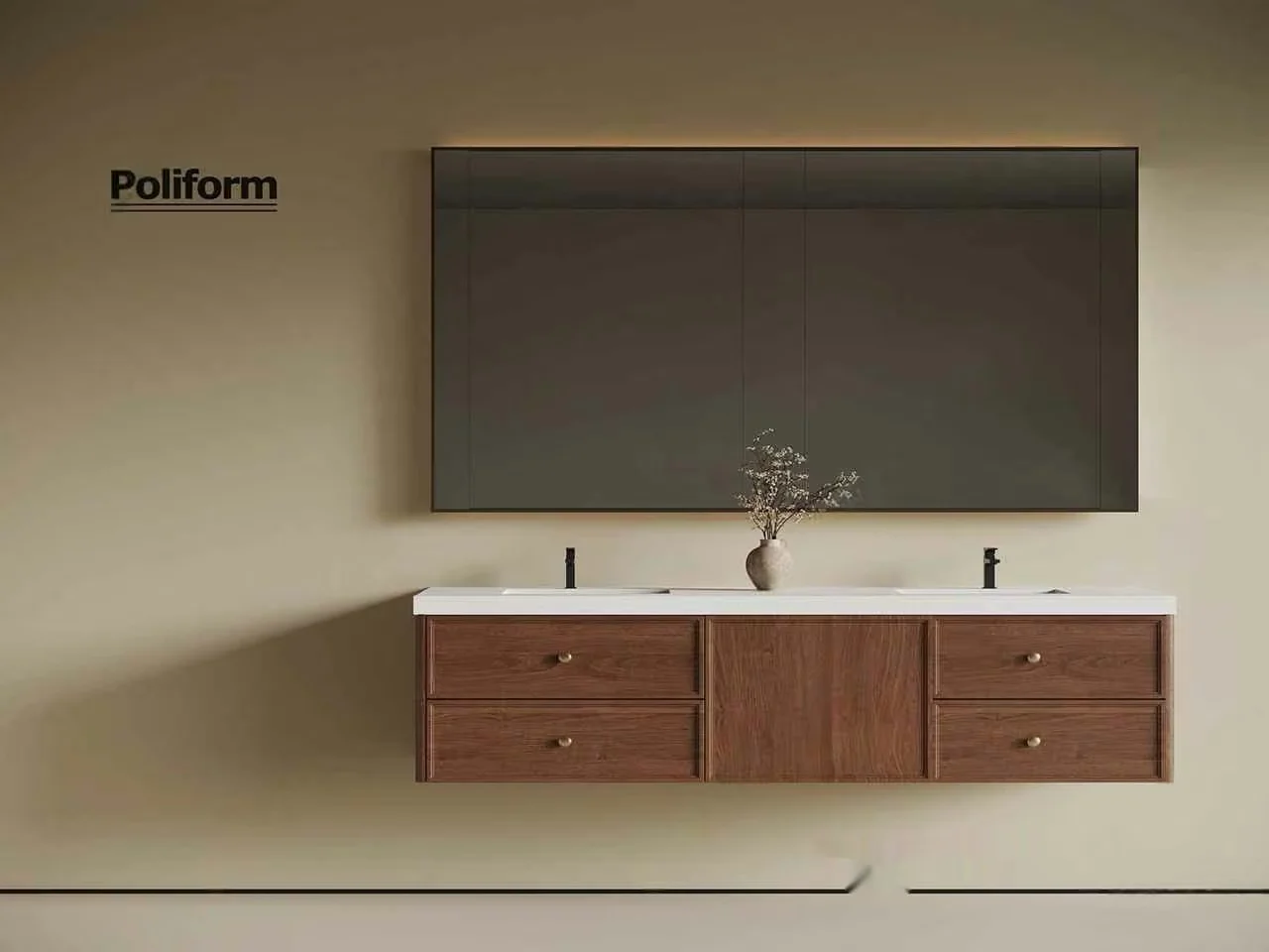 Modern Double Sink Vanity 3D Model – 1979 – VRAY Render