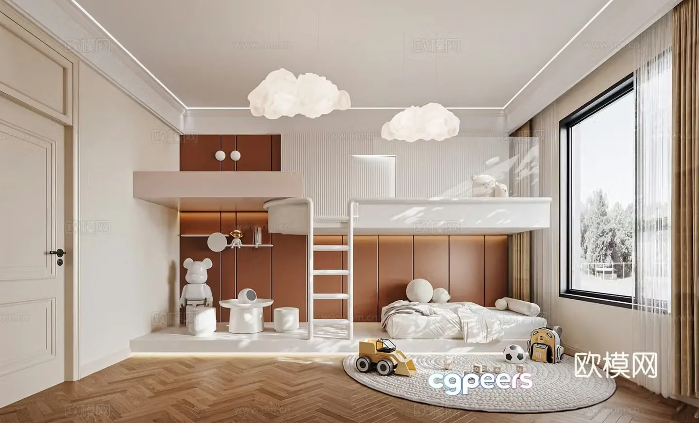 Modern children’s room children’s room 3d model