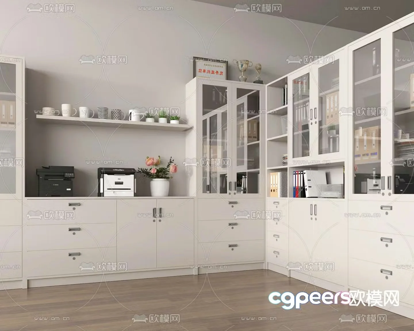 File cabinet filing cabinet information cabinet 3d model