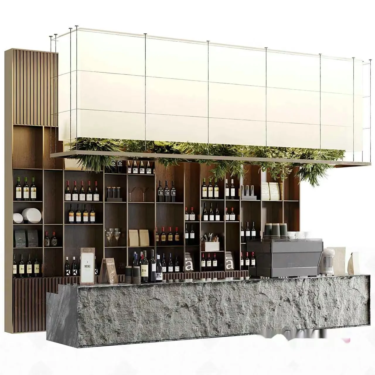 Modern Bar Setup 3D Model – 4391 – VRAY Render