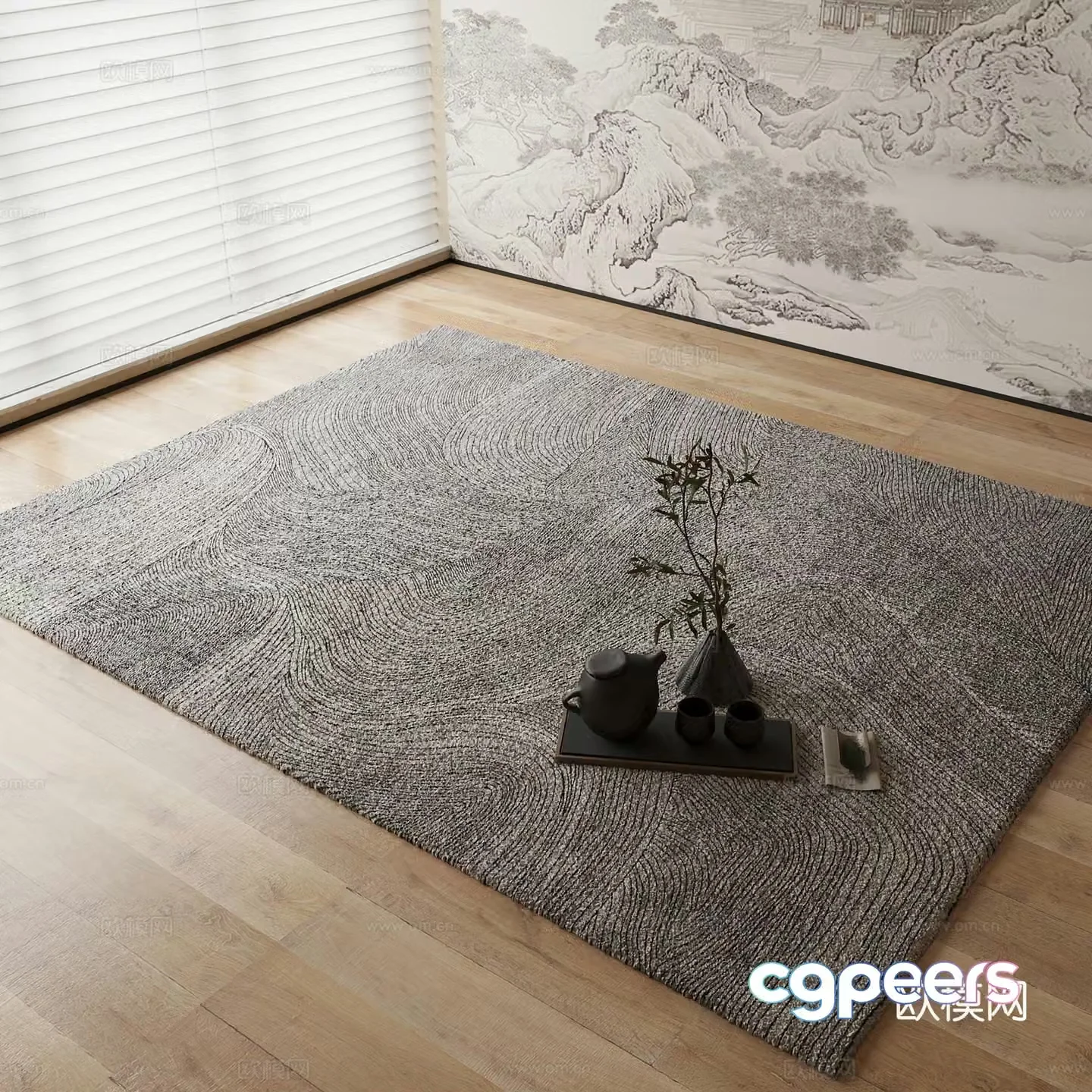 New Chinese carpet 3D model