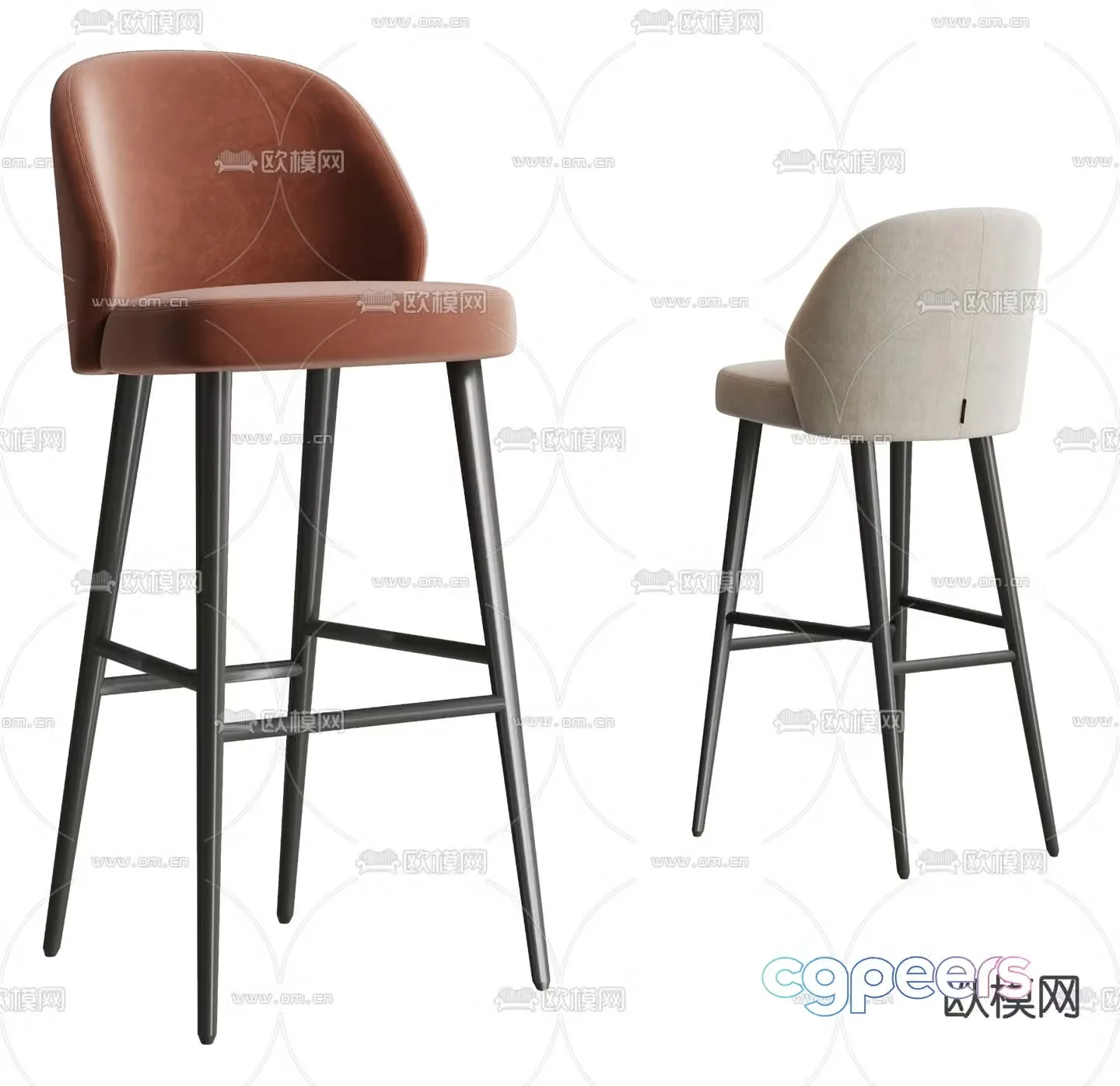 Modern bar stool bar stool 3d model
