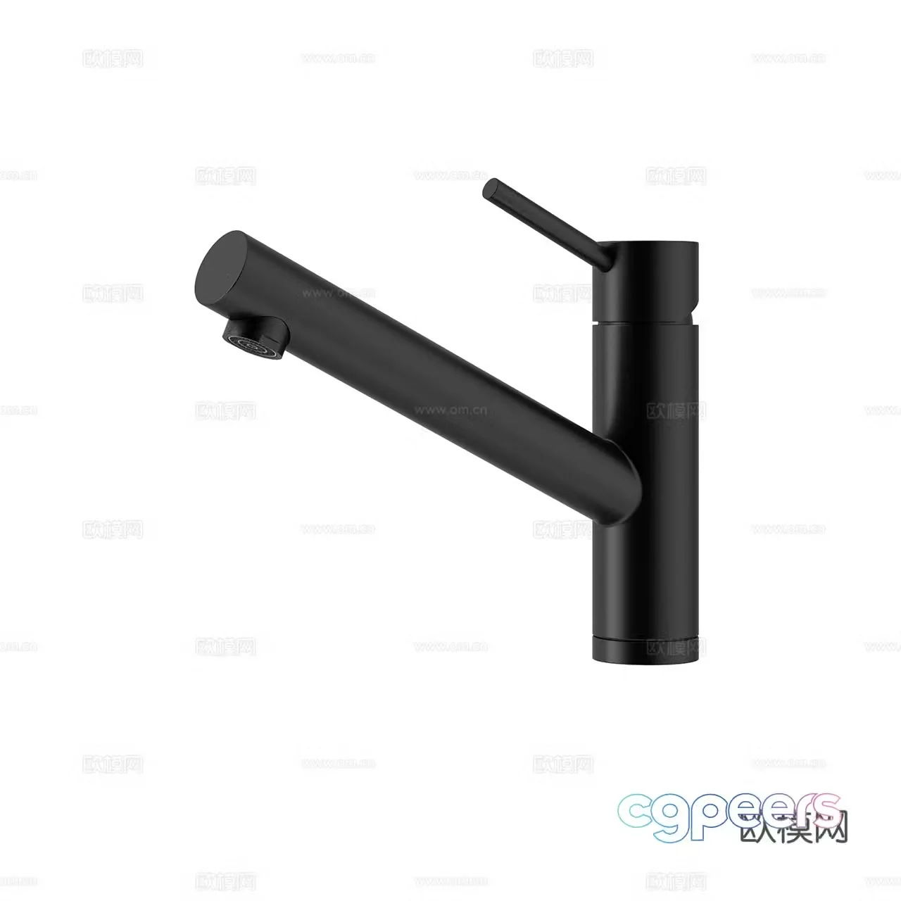 schock modern faucet simple faucet black faucet 3d model