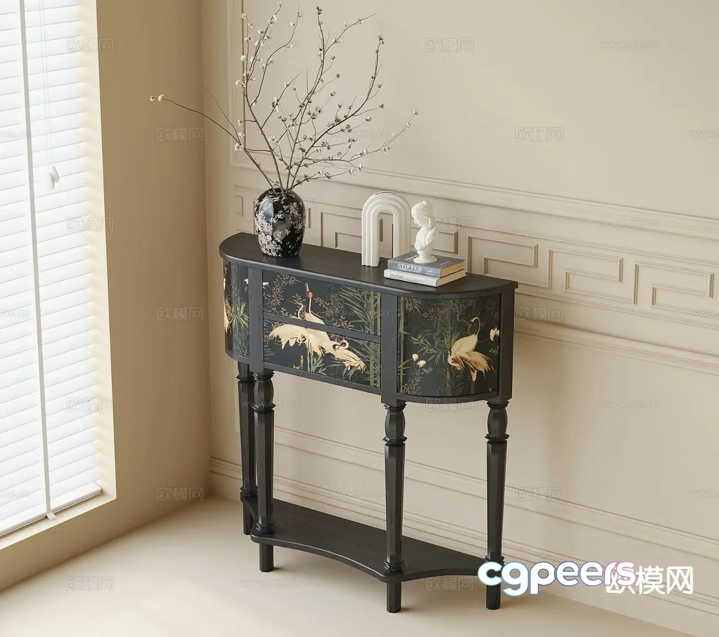 French side cabinet 3D model
