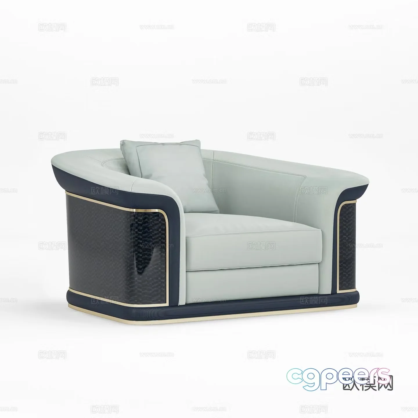 Single sofa casual sofa 3d model