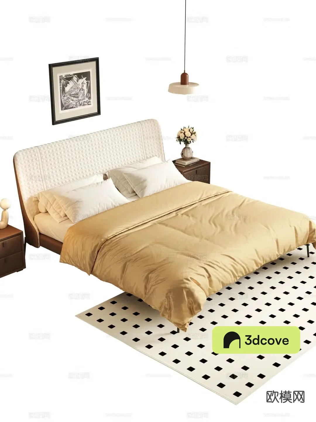 Medieval style double bed
