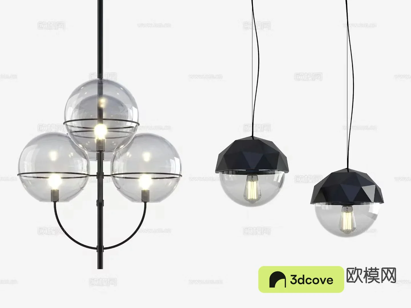 Modern glass chandelier spherical chandelier