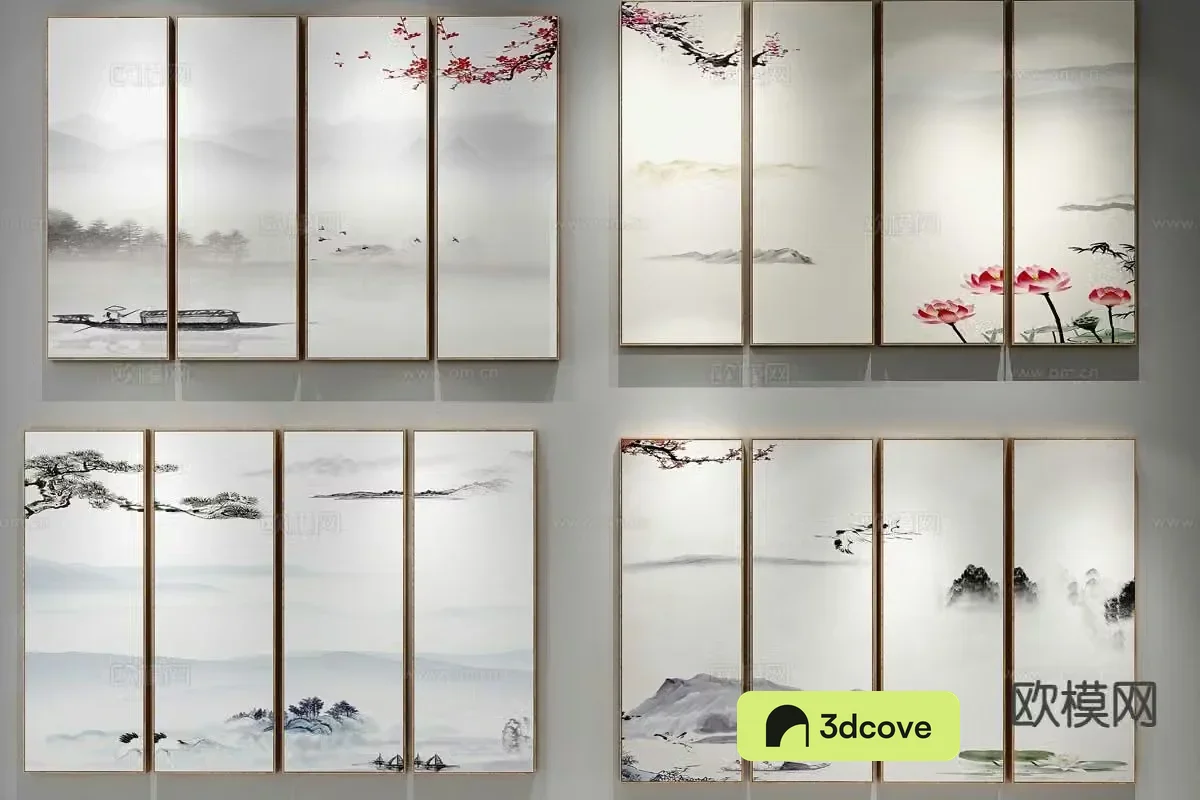 New Chinese style decorative painting landscape painting hanging painting