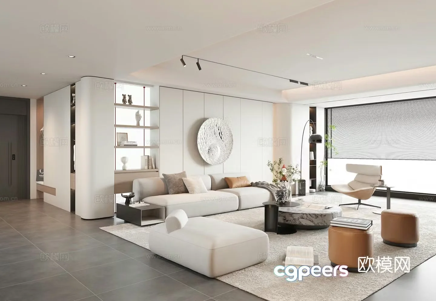 Modern living room 3d model