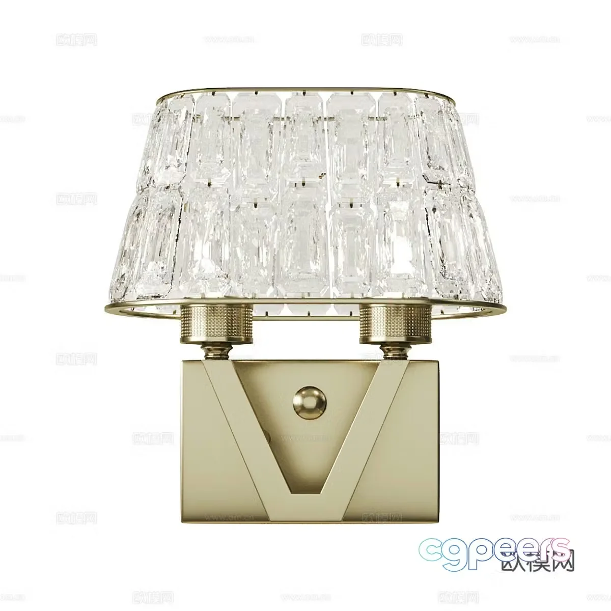 Light luxury wind wall light 3d model