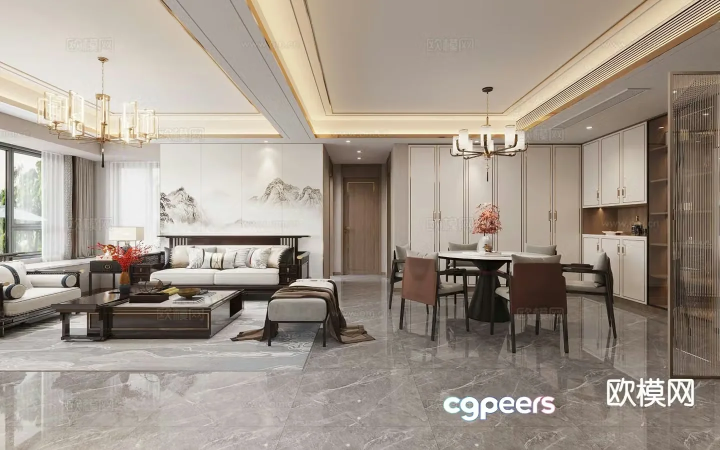 New Chinese restaurant 3D model