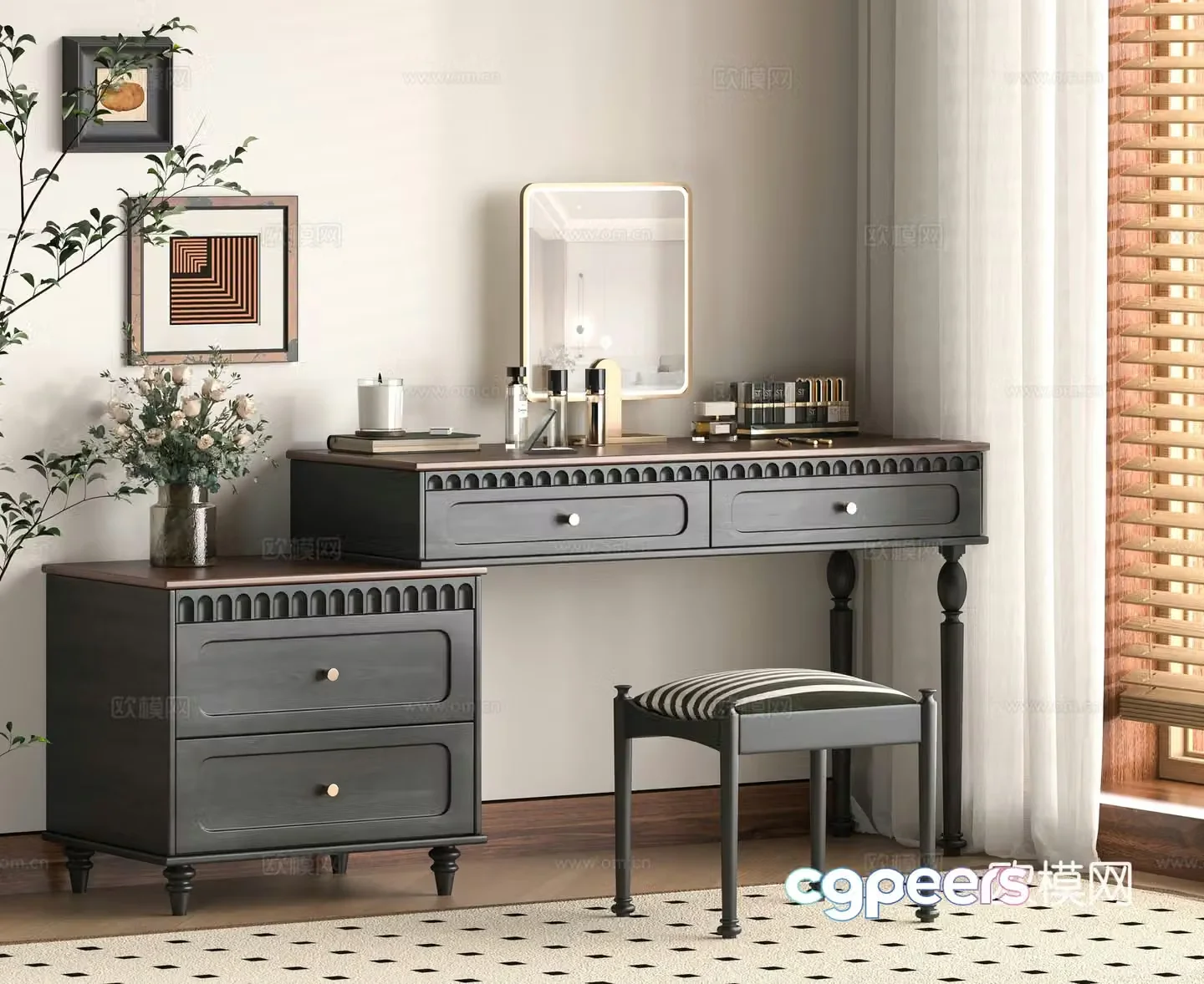 Modern dressing table 3d model