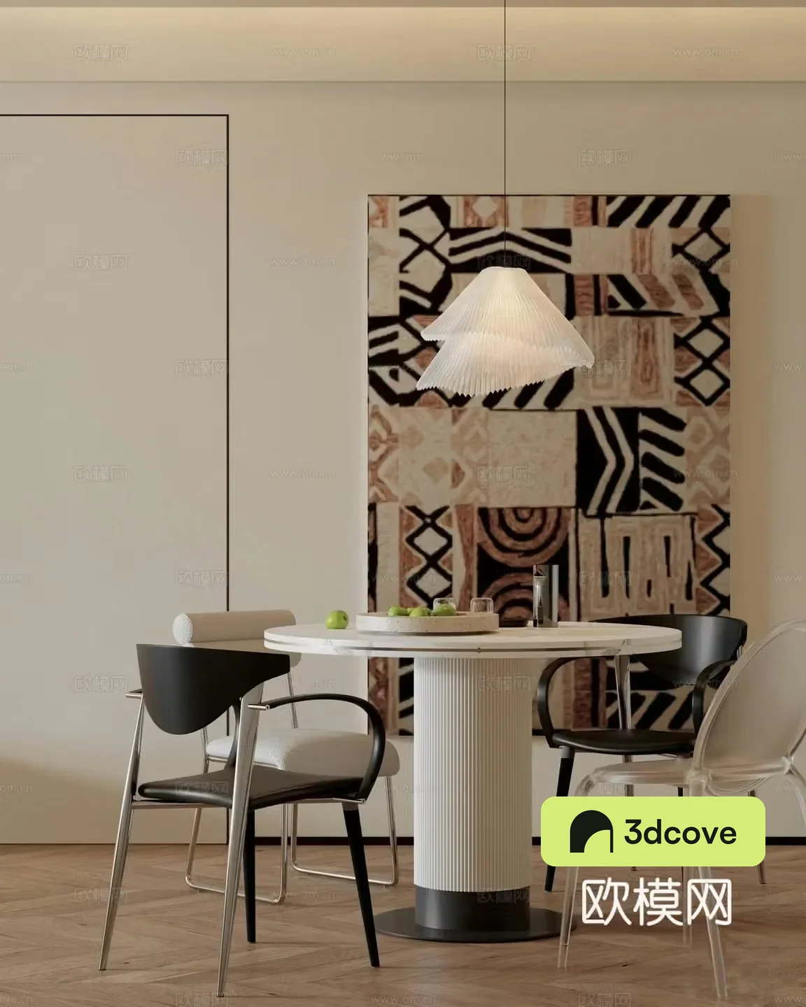 Cream minimalist home living room