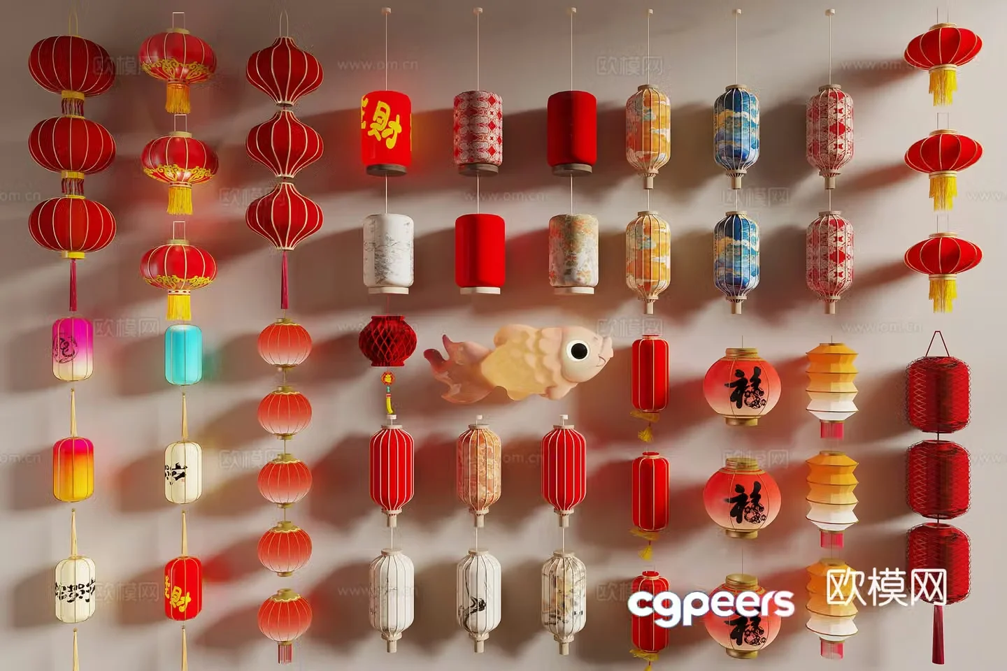 New Chinese lantern 3d model