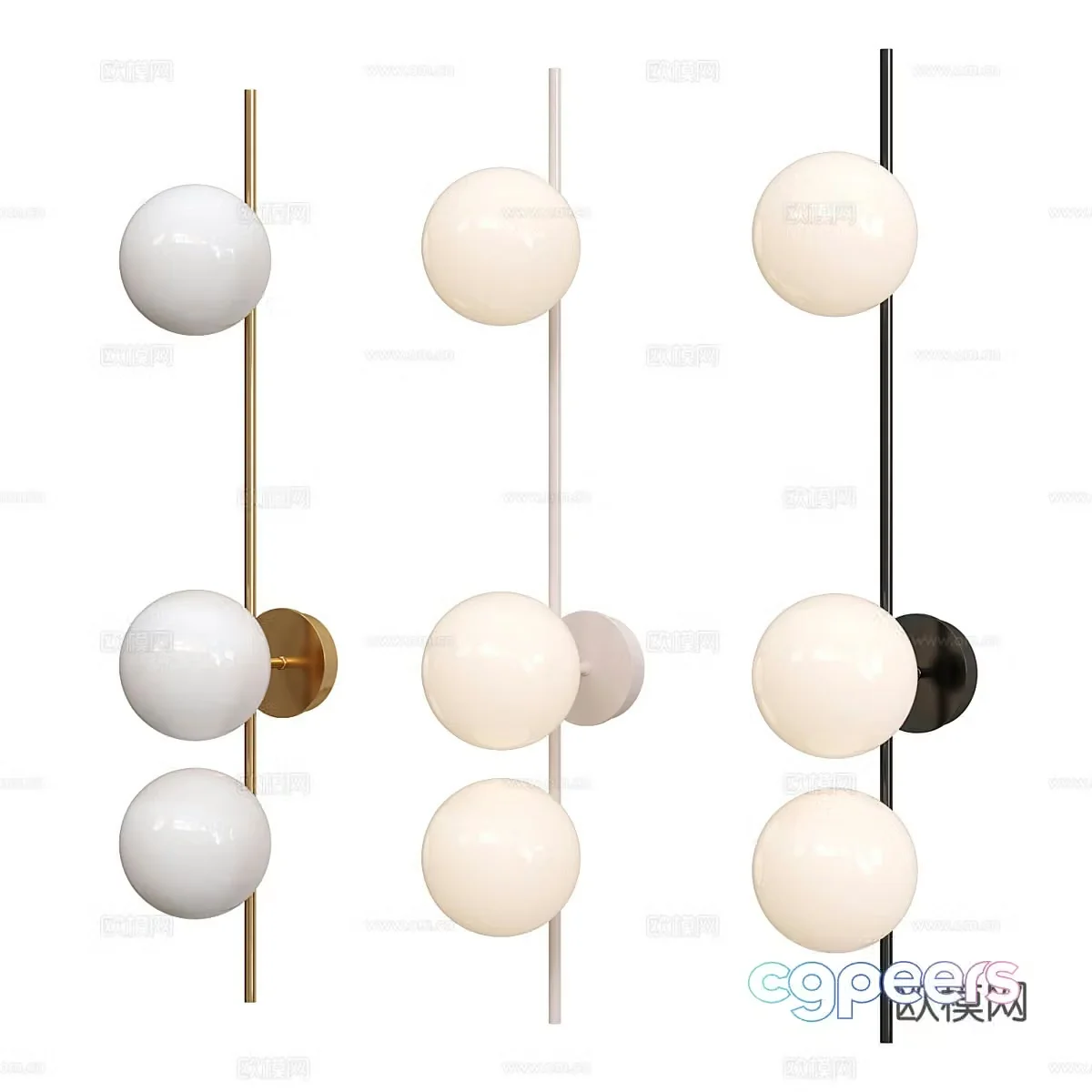 Modern light luxury minimalist decorative wall light 3D model