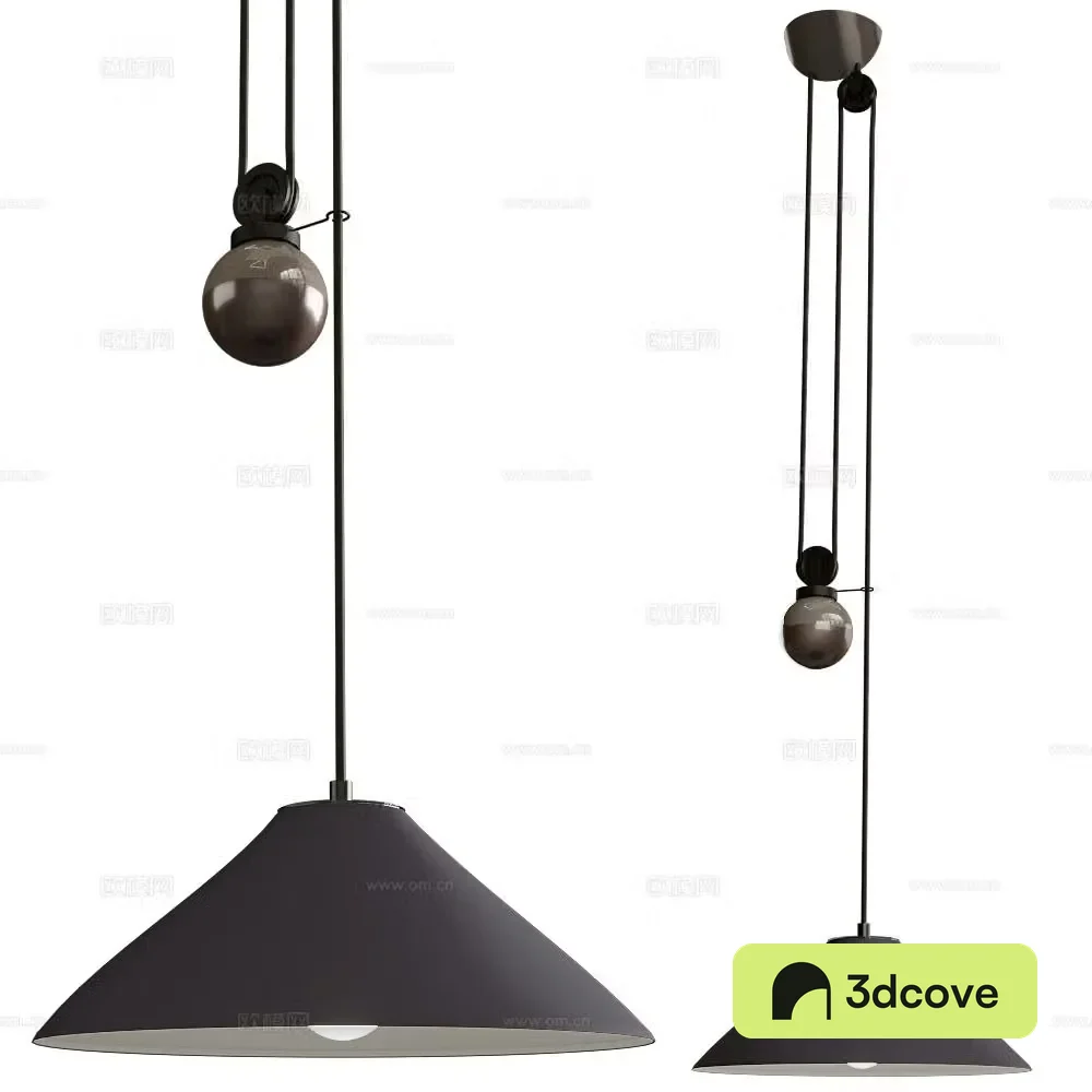 Artemide industrial style chandelier