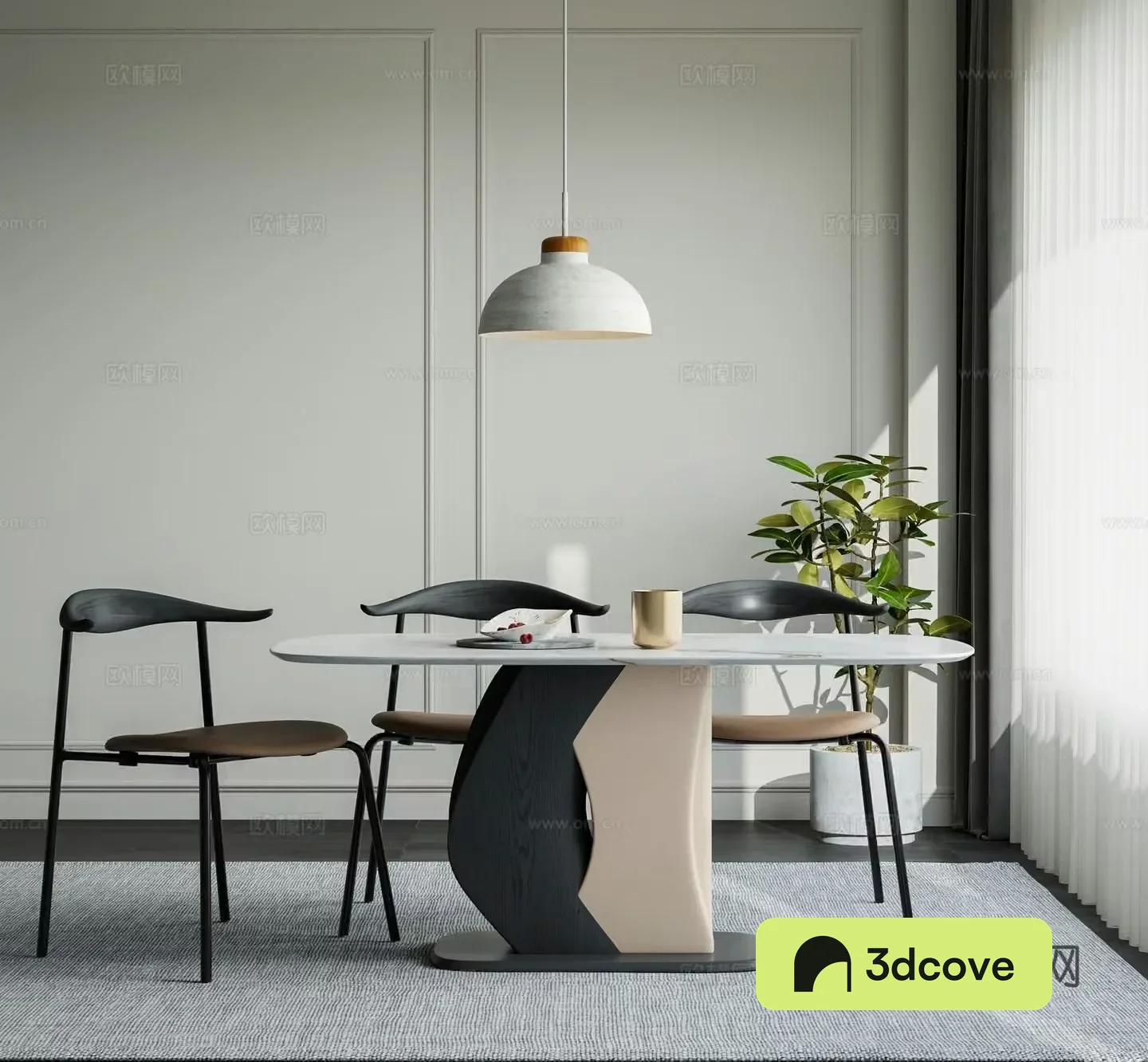 Modern dining table and chairs marble dining table