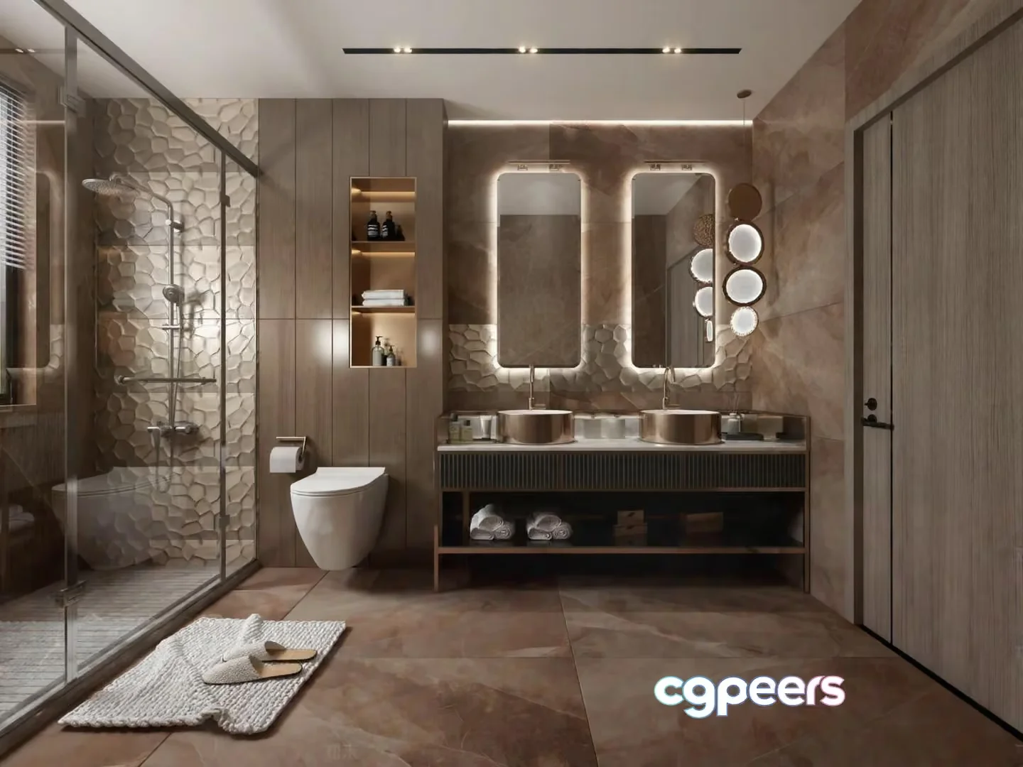 Modern Bathroom Vanity 3D Model – 17855 – VRAY Render