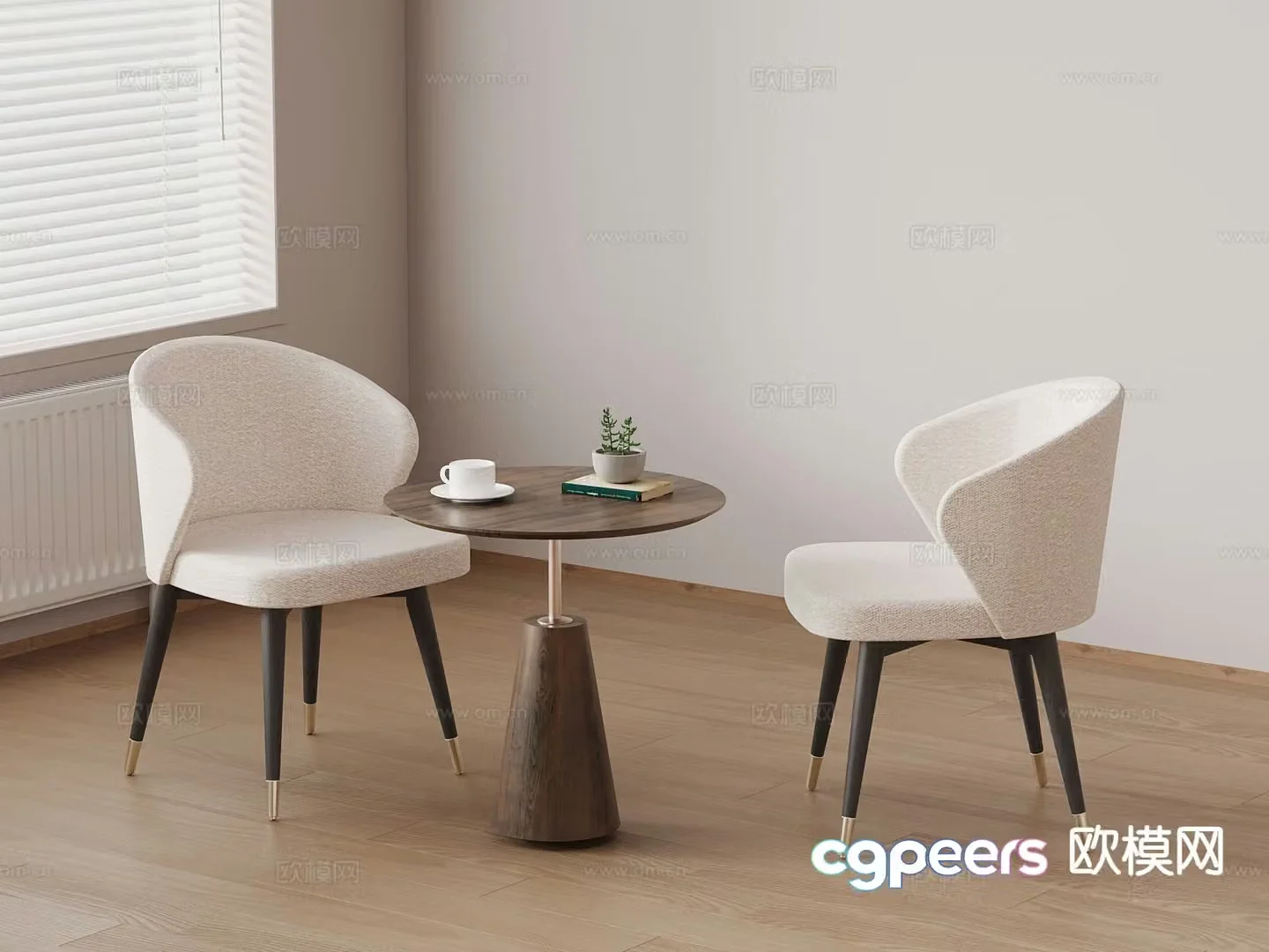 Modern leisure tables and chairs Negotiation tables and chairs 3d model