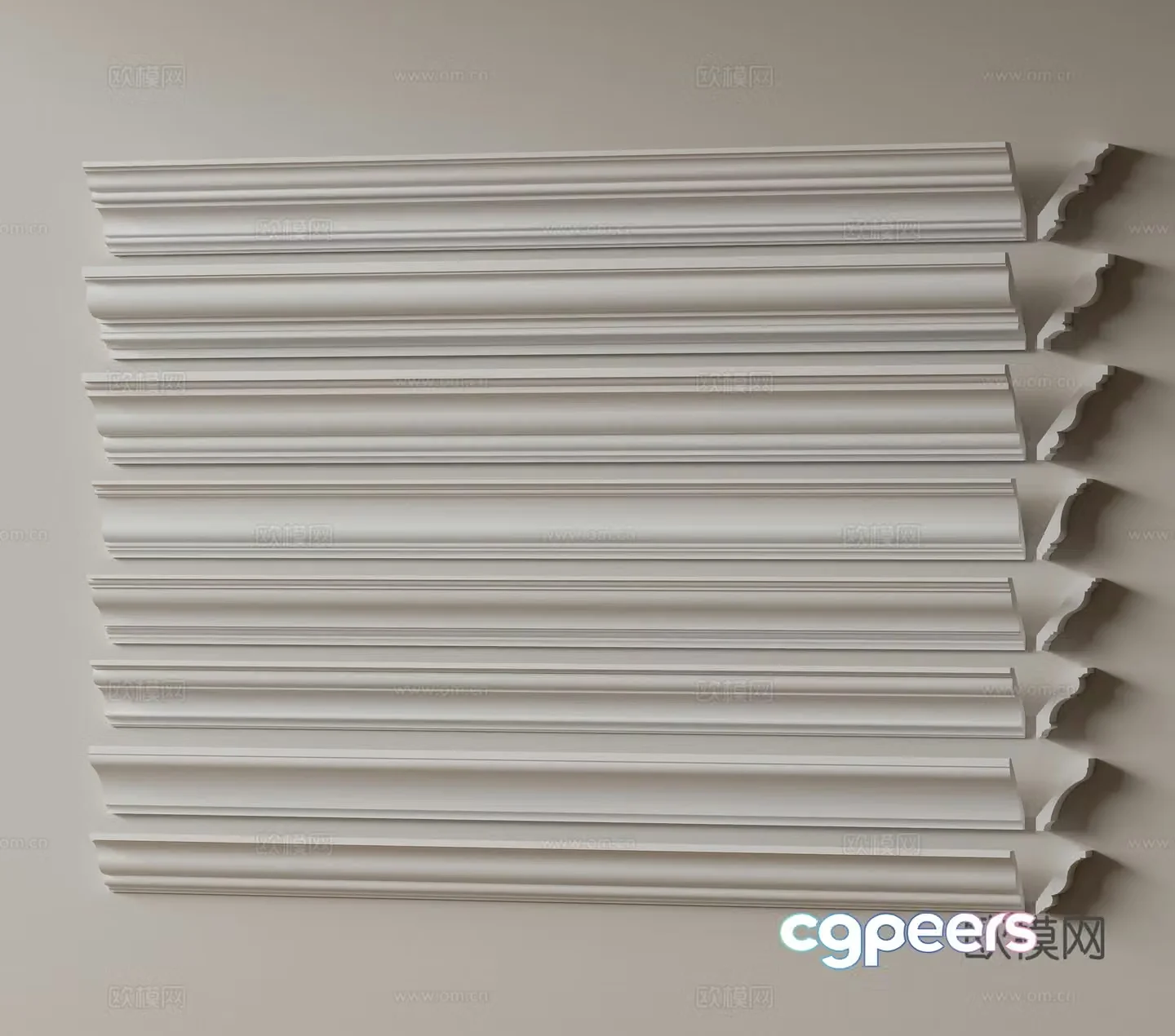 Modern gypsum line Simple European gypsum line Yin corner line Yang corner line Ceiling corner line 3d model