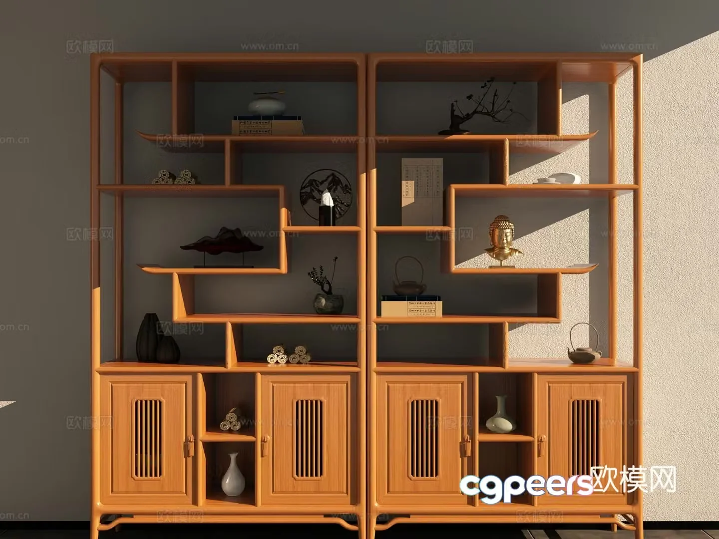 Bogu shelf cabinet decorative cabinet 3d model