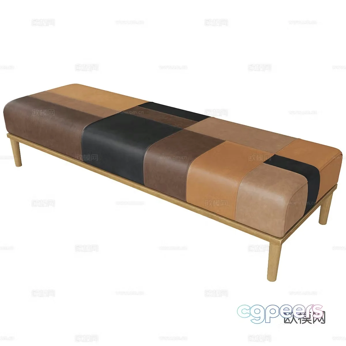 New Chinese bench 3D model