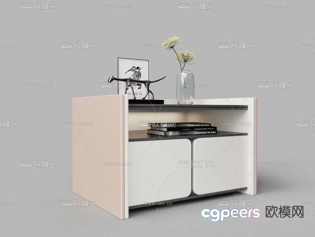 Modern bedside table 3d model