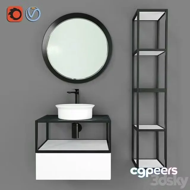 3ds Max Free – Furniture for bathroom Cardo