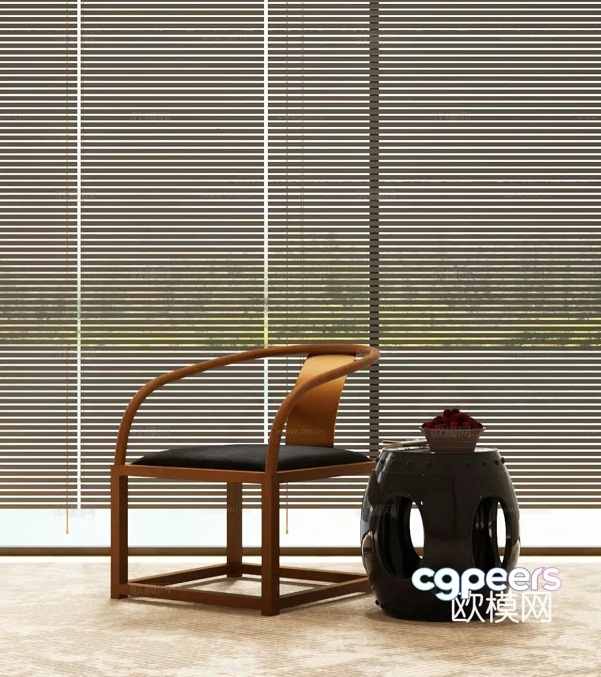 New Chinese casual chair New Chinese casual chair Song casual chair 3D model