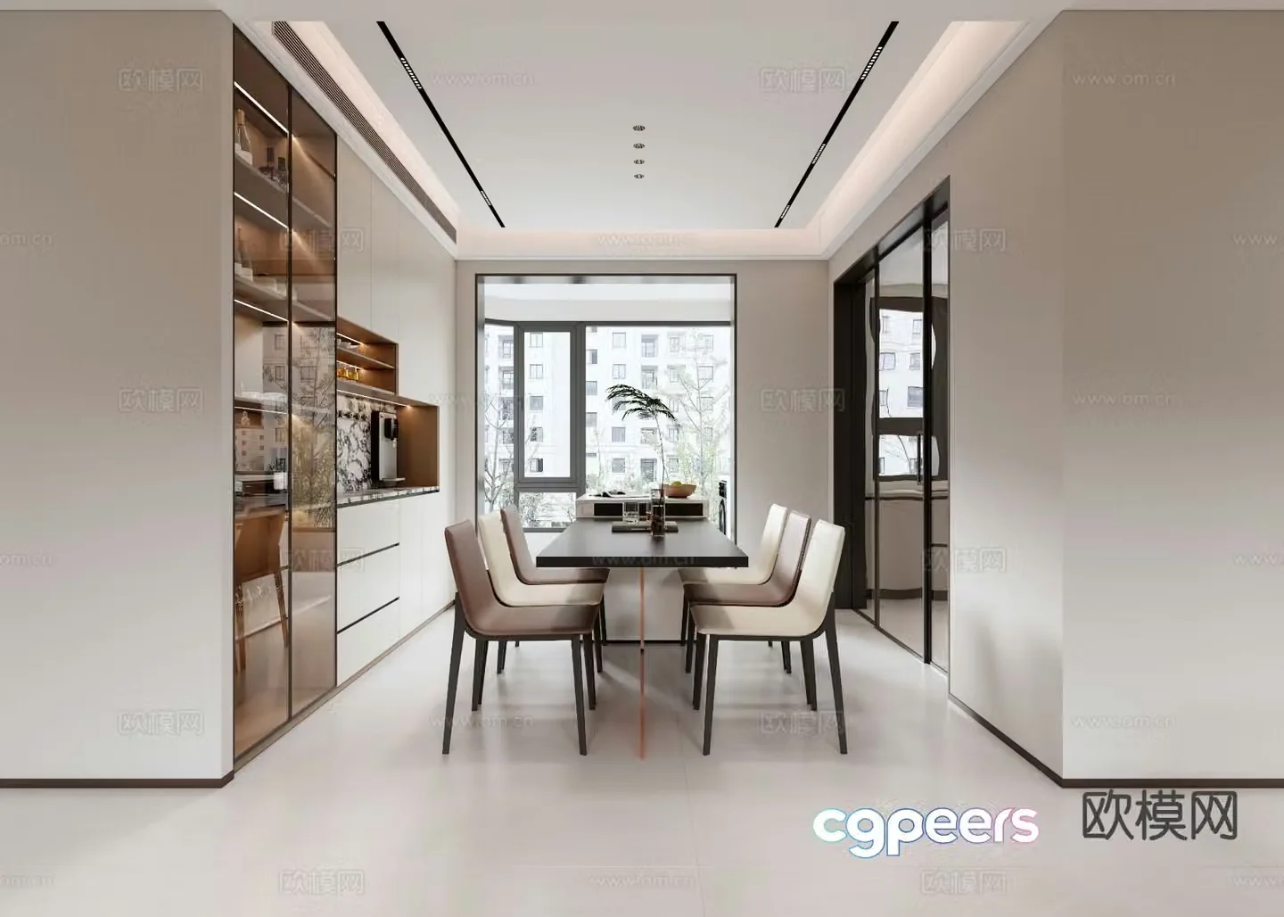 Modern restaurant 3d model