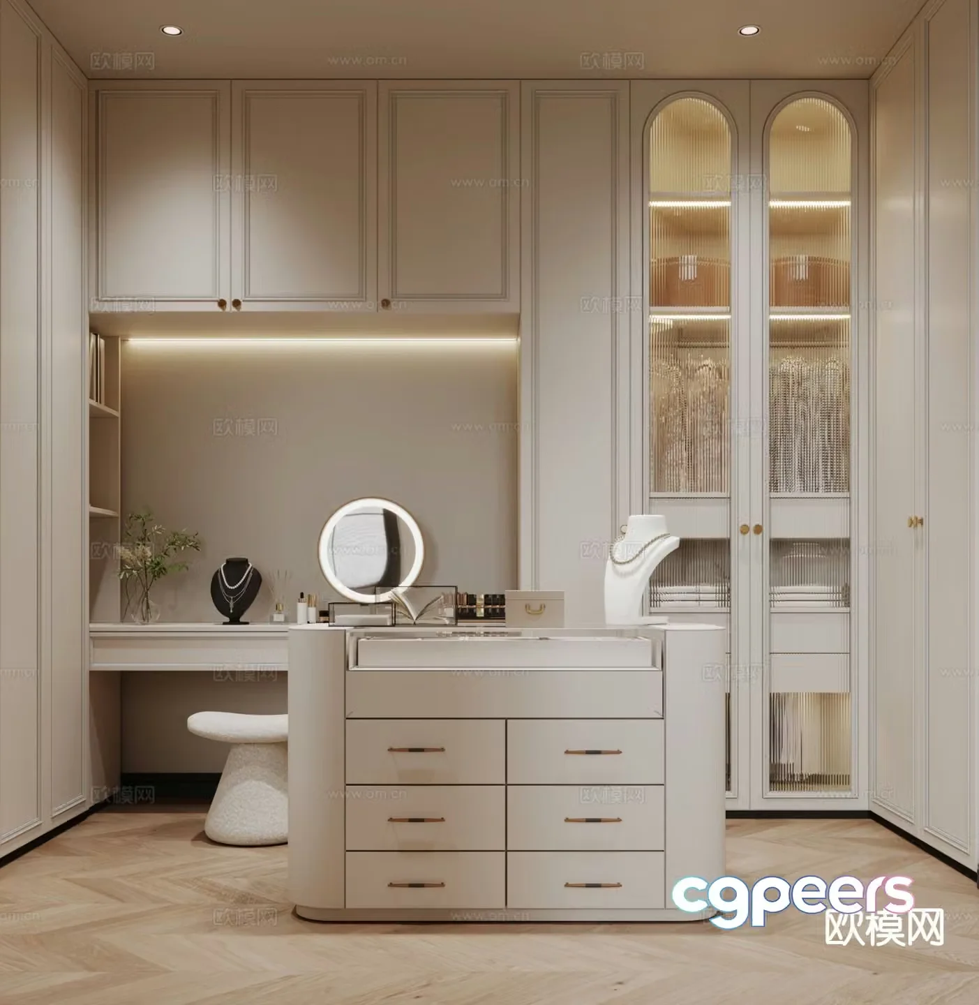 French cloakroom 3d model