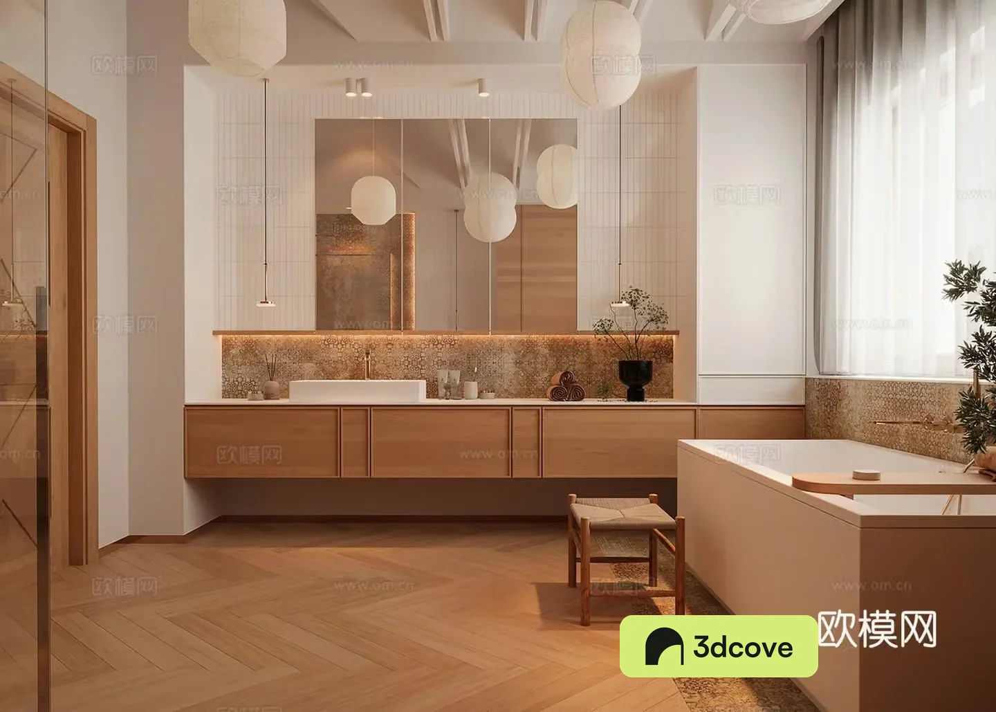 Log-wind bathroom